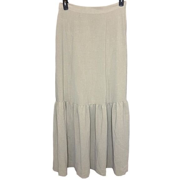 Rodebjer Khaki Flounce Maxi Skirt NWT Size Medium - Picture 4 of 9